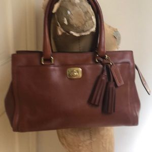 Coach Legacy satchel in soft saddle whiskey leather in great condition